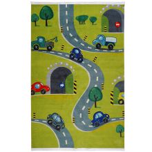 فرش ماشینی کودک طرح جاده ی اسباب بازی کد ۱۰۱۲۰۱ تمام رنگ ۷۰۰ شانه